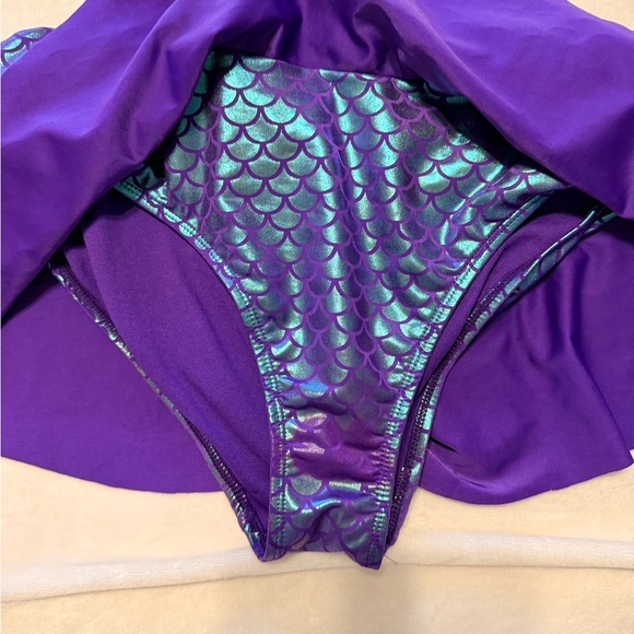 Disney Mermaid Scale Ruffle Skirt Swim Bottoms Women's Size M - Picture 3 of 6
